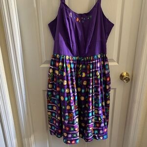 Disney Parks Inside Out Purple Dress from The Dress Shop w bag & accessories